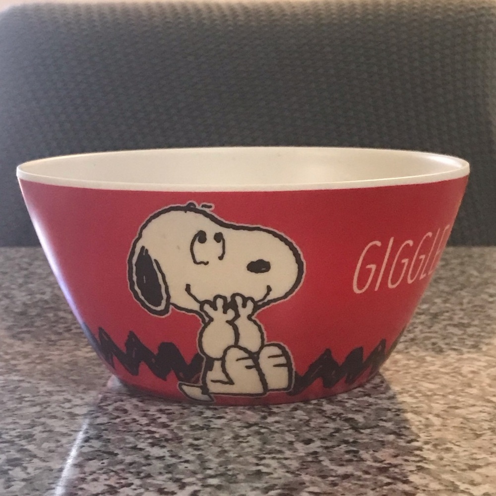 Peanuts Snoopy Red and White Cereal Bowl